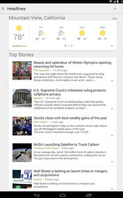 Google News & Weather 2.0 Screenshot 1
